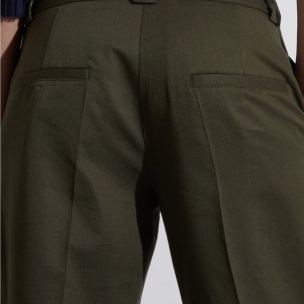 Chic Olive Women's Flat Front Pants